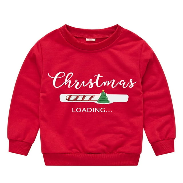 LSLJS Chandail en Molleton pour Bébé Garçon Fille Imprimé Dessin Animé de Noël Col Rond Blouse Hauts Vêtements Chauds Automne Hiver