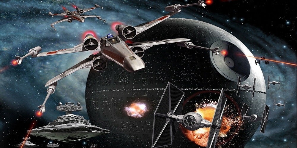 Star Wars Death Star Ships - CANVAS OR PRINT WALL ART - Walmart.com