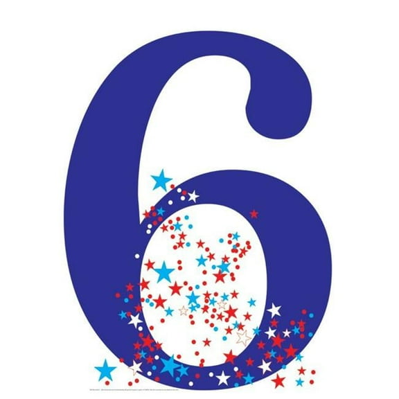 Number 6 Life-Size Cardboard Stand-Up