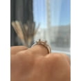 thumbnail image 6 of 2.00Ct Emerald Cut Moissanite Trilogy Engagement Ring, 10K White Gold, US 6, 6 of 7