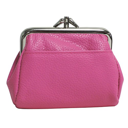 Buxton Womens Leather Triple Frame Coin Purse Credit Card Holder Wallet