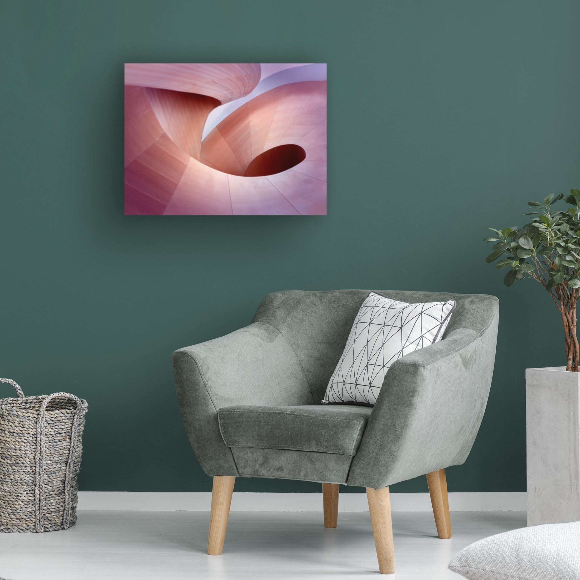 Trademark Fine Art Mike Kreiten Wooden Curves Canvas Wall Art