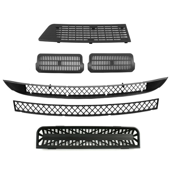 Ikon Motorsports 6PCS Air Inlet Vent Intake Grille   Lower Bumper Air Vent Grille   Backseat Air Vent Cover   Air Condition Vent Cover Fits 2024-2025 Tesla Model 3 Highland, Black ABS