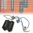 thumbnail image 2 of 1 Juego de pastilla Humbucker de bajo P para piezas de bajo eléctrico profesional de 4 cuerdas, 2 of 4