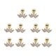 thumbnail image 1 of Qarigey 5 piezas de aretes de circón para niñas hermosas, accesorio de moda, aretes pequeños, regalo de festival, vestido femenino, adorno blanco S Ropa, zapatos y accesorios Miscelánea Dorado S Qarigey AP009683-06B, 1 of 6
