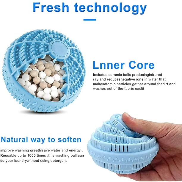 Washing Balls, Reusable Eco-Friendly Washer Ball, Natural Laundry Ball,  Antibacterial and Durable, Eco-Friendly Ball Laundry Ball for Washing  Machine