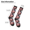 thumbnail image 5 of Daiia Sports Socks Rose Flowers Printed Novelty Crew Socks for Men Women Knee High Socks Cotton Socks Soft & Breathable Support Unisex Socks, 5 of 9