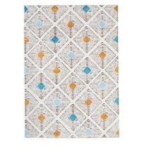 Linon Motif Printed Faux Rabbit Blinx Ivory Tan 3x5, Rug