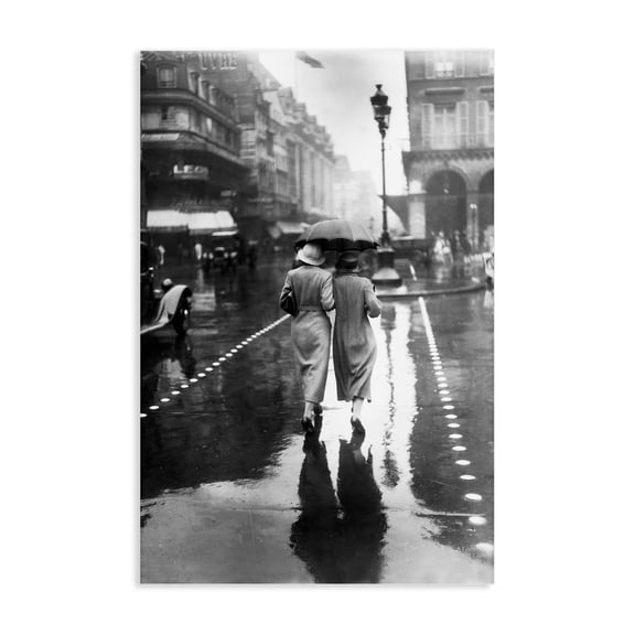 Stupell Industries Victorian Paris In The Rain Canvas Art, 16 x 24, by Vintage Hustle