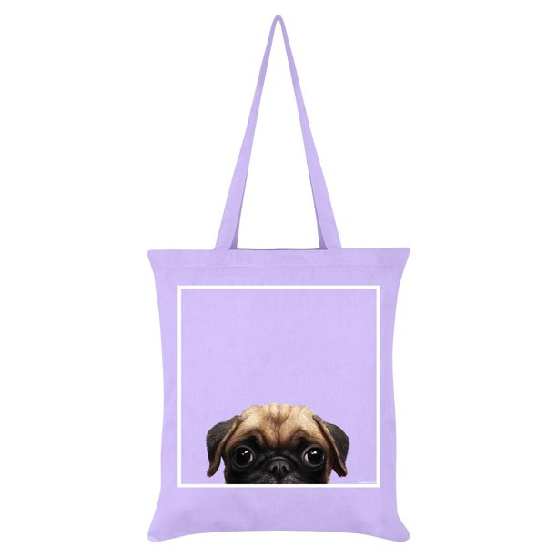 Inquisitive Creatures - Bolso estilo tote diseño de un perrito Pug (Lila)