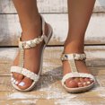 thumbnail image 2 of FNFYFH Flat Sandals for Women Dressy: Summer Comfortable Dress Thong Flats Sandal, 2 of 4