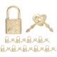 thumbnail image 1 of 10 candados de aleación para maletas, pequeños candados de seguridad sencillos para portátiles (dorados), 1 of 7
