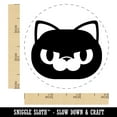 thumbnail image 2 of Round Cat Face Angry Self-Inking Rubber Stamp Ink Stamper - Pink Ink - Small 3/4 Inch, 2 of 7