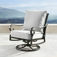 thumbnail image 5 of Oakland Living RICA-RICO-5PC-AC 44 in. Outdoor Aluminum Round Fire Table Set with Four Deep Seating Swivel Rocking Chair - 5 Piece, 5 of 10