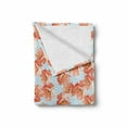 thumbnail image 2 of Coral Soft Flannel Fleece Throw Blanket, Soft Pastel Poppy Flowers on Chevron Zigzag Backdrop Romantic Feminine, Cozy Plush for Indoor and Outdoor Use, 60" x 80", Coral Pale Blue Yellow, by Ambesonne, 2 of 6