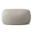 thumbnail image 4 of Jaxx Ellis Ottoman Shearling Faux-Lamb Plush Pouf for Modern Interior Design, Oval, Smoke, 4 of 4
