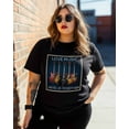 thumbnail image 3 of Women's Graphic T-Shirt Black L Women's Tops Guitar Pattern Crew Neck Short Sleeve Shirts for Women, 3 of 3
