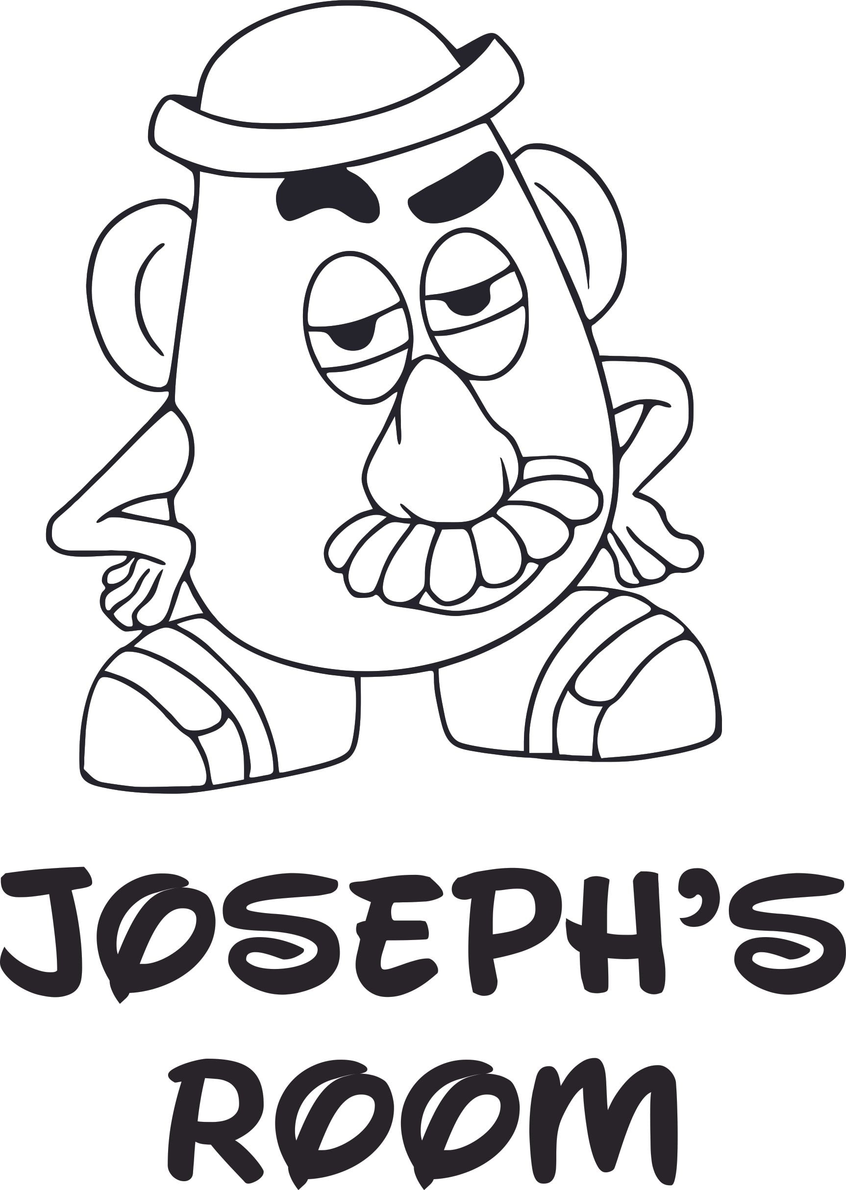 Mr. Potato Head Wall Art Design Customized Name Wall Decal - Custom ...