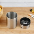 thumbnail image 3 of Flmtop Stainless Steel Car Ashtray Windproof Smoking Cigarette Ash Holder Container, 3 of 7