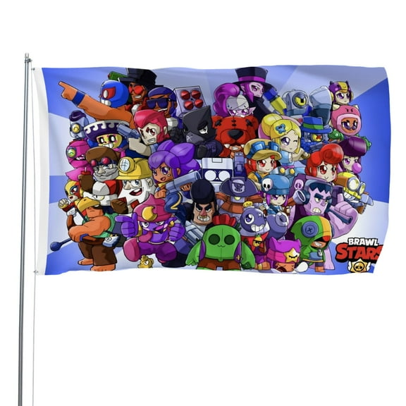 Brawl Stars-themed Printed Flag Perfect gift for fans, friends, and family members, and suitable for indoor and outdoor activities, party decorations.16"x24" (40cm×60cm)