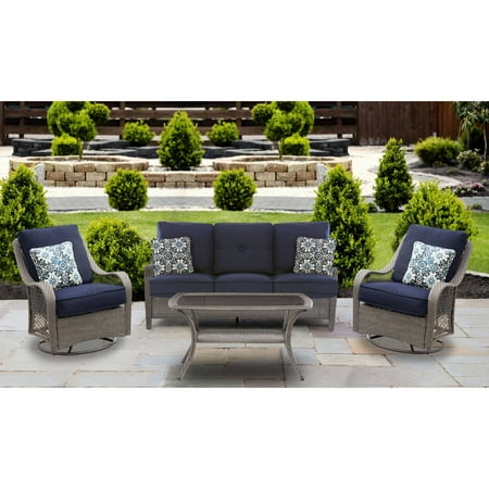 Hanover Outdoor Orleans 4-Piece All-Weather Patio Set, Box 2 of 2