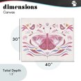 thumbnail image 4 of Stupell Industries Eclectic Pink Boho Butterfly Canvas Art, 40 x 30, by Kim Allen, 4 of 8