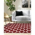 thumbnail image 5 of Unique Loom Trellis Collection Area Rug - Philadelphia (9' x 12' 2" Rectangle Dark Terracotta/Beige), 5 of 11