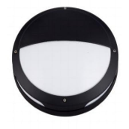 

Diodesy- LFX/BH/20W/3SCT/BK Round LED Bulkhead Light Nautical Outdoor Wall Fixture Color Selectable 3000K/4000K/5000K 20W (70W Equivalent) Flush Mount for Wall or Ceiling Black Finish ETL Listed