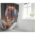 thumbnail image 5 of 4Pcs Soccer Shower Curtain for Boys Bathroom Set - Boys Sports Shower Curtain Set with Bath Mat Toilet Lid Cover Football Shower Curtain with 12 Hooks Boys Bathroom Decor, 70" x 70", 5 of 6