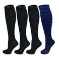 thumbnail image 1 of Mens, Womens 4 Pair 15-20mmHg Graduated Compression Socks Classic Designs (Medium/Large, Business Collection), 1 of 4