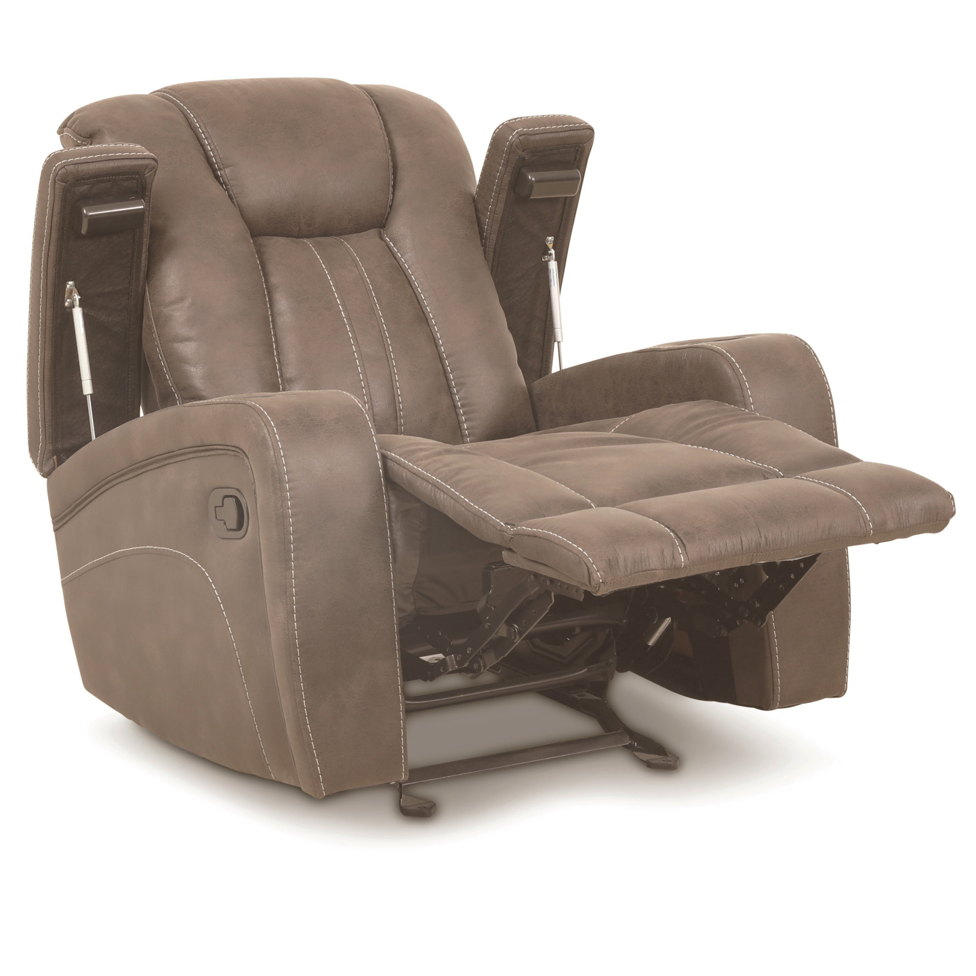 Steve Silver Marlow Sand Faux Suede Manual Recliner
