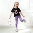 thumbnail image 4 of Toddler Girl Summer Clothes Outfit For 2-3 Years Girls Fashionable And Comfortable Set Short Sleeved Cartoon Print Top Pants Casual Two Piece Set O Children's Day Gift 2PCS Set, 4 of 5