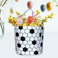 thumbnail image 6 of S SERENABLE Easter Eggs Bags Easter Bunny Baskets Sports Balls Printing Candies Bucket Tote Bag for Children Kids White Football, 6 of 9