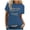 Blue, variant on Women's Classic Casual Round Neck T Shirt Soft Comfortable Versatile Daily Wear Basic Tee Short Sleeve Solid Color Top
