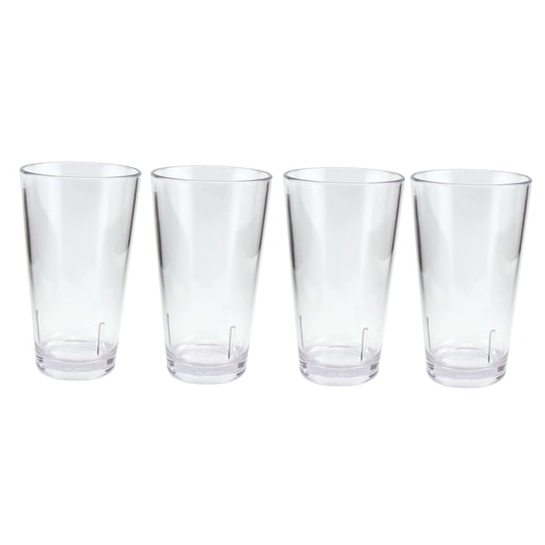 Acrylic Beer Pint Glasses Break Resistant 16 oz Set of 12 by KegWorks