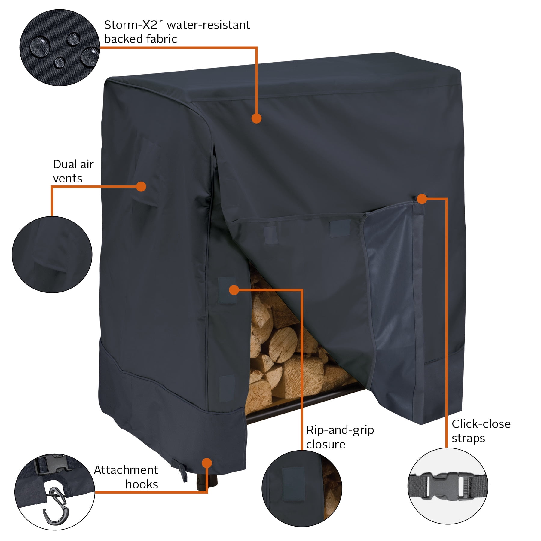 Classic Accessories 4' Log Rack Cover, Small