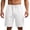 White, variant on Men's Big & Tall 5" 7" 9" Jacquard Sweat Shorts - Pull On Soft Lounge Drawstring Sweatpant Athletic Gym Workout Short with Pockets Size M-5XL White