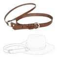 thumbnail image 2 of Soporte universal para sombreros de vaquero de cuero PU para coche, accesorios para coche Marrón, 2 of 9