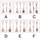 thumbnail image 4 of Ounissouiy 3 unids/set juego de bebé gimnasio cuentas de silicona mordedor de niño colgador sonajero anillo de juguetes de dentición Juguetes rosado Ounissouiy FN000003-04B, 4 of 6