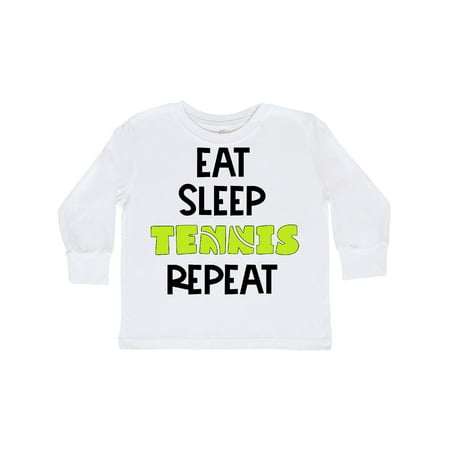 

Inktastic Eat Sleep Tennis Repeat Gift Toddler Boy or Toddler Girl Long Sleeve T-Shirt
