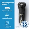 thumbnail image 4 of Philips Norelco CareTouch, afeitadora eléctrica recargable en seco y húmedo con recortador emergente para hombres calvos con piel y cuero cabelludo sensibles, S3242/90, 4 of 5