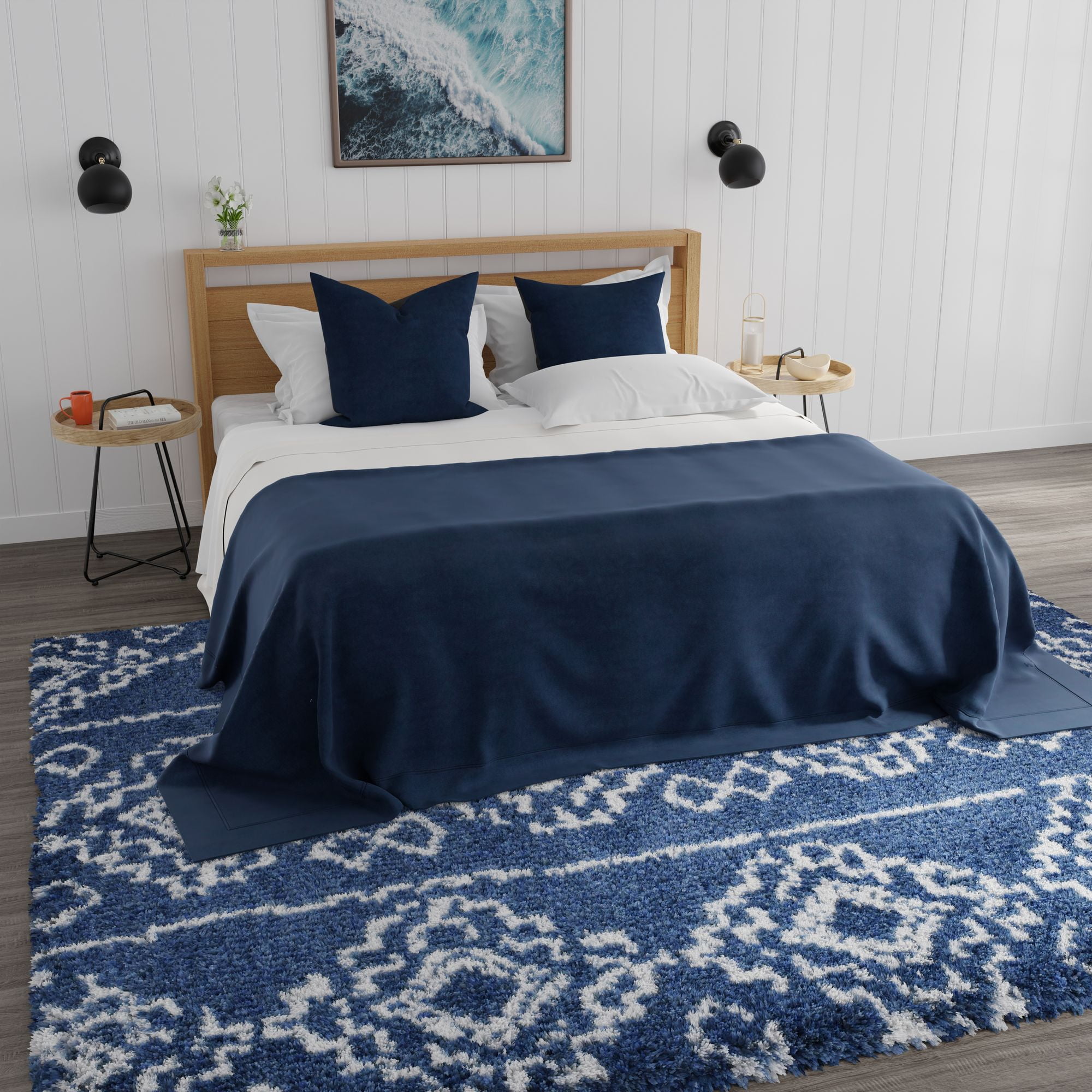 Mason Brooks Indigo Shag CG10A Transitional Moroccan 2'6" X 8' Area Rug