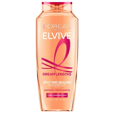 L Oreal Paris Elvive Dream Lengths Damaged Hair Repairing Shampoo Squeeze 12.6 fl oz