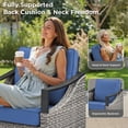 thumbnail image 5 of Arnahaishe Wicker Swivel Rocking Glider Chairs Set of 2 with Blue Cushions, All-Weather Outdoor Patio Chairs, 5 of 11