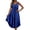 Nightgown Dark Blue, variant on Long Nightgown for Women Silk Satin Sleepwear Lace V Neck Night Dress Black One Size