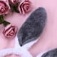 thumbnail image 5 of EeaseMX Diademas con orejas de conejo de peluche (blancas y grises), 5 of 7