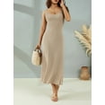 thumbnail image 3 of Liacowi Women Tank Dress Sleeveless Bodycon Long Dresses Slim Fit Dress Trendy Summer Sundress, 3 of 9