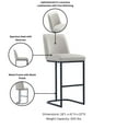 thumbnail image 4 of Manhattan Comfort Serena Upholstered Barstool with Steel Base in Light Gray, 4 of 11