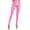 Pink, variant on TiaoBug Women's Skinny Leggings Shiny Metallic Pants Stretchy Trousers for Club Party Black XL