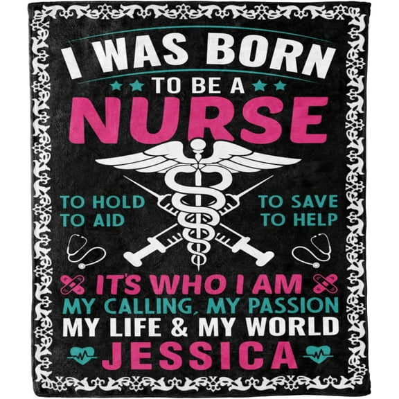 She is A Black, She is A Queen Blanket for Black Nurse, Medical Professionals Technicians Staff for Birthday, Christmas, Appreciation Super Soft and Warm Blanket